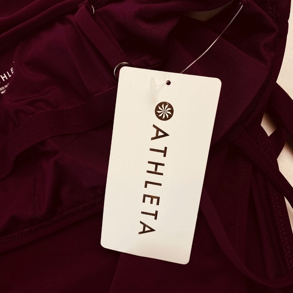 ATHLETA Shirred One Piece in Velvet Plum Size XL - NWT - Picture 6 of 9